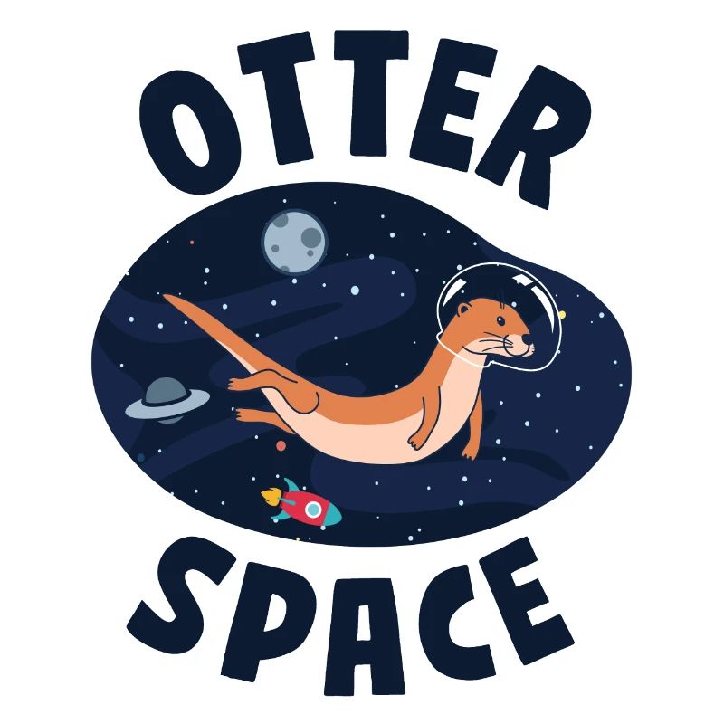 Otter Pun Space Science Astronaut