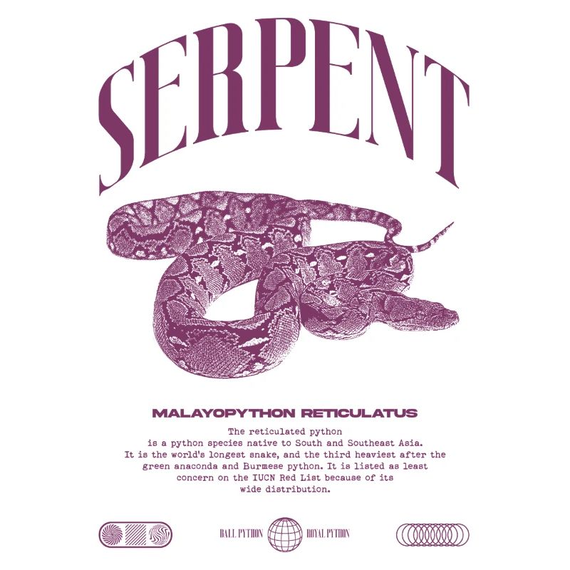 Reticulated Python Reptile Keeper Streetwear