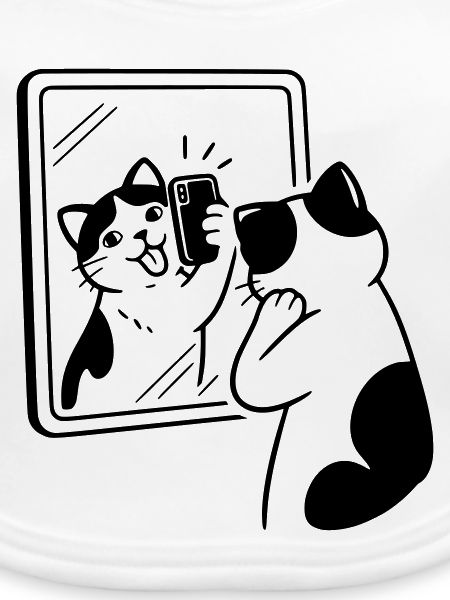 Katze Spiegel Selfie