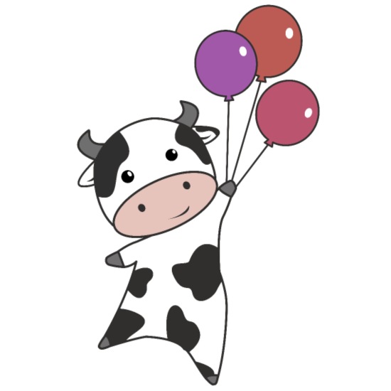 ternero de vaca globos lindos animales' Babero | Spreadshirt