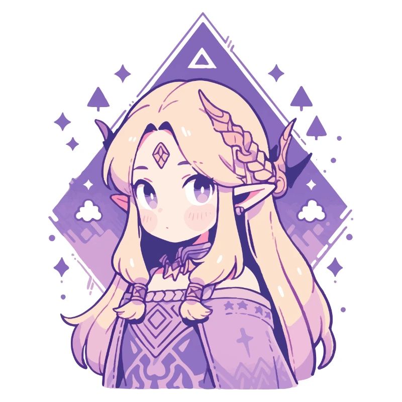 Princesse Chibi mignonne - Conception de conte de fées mignon