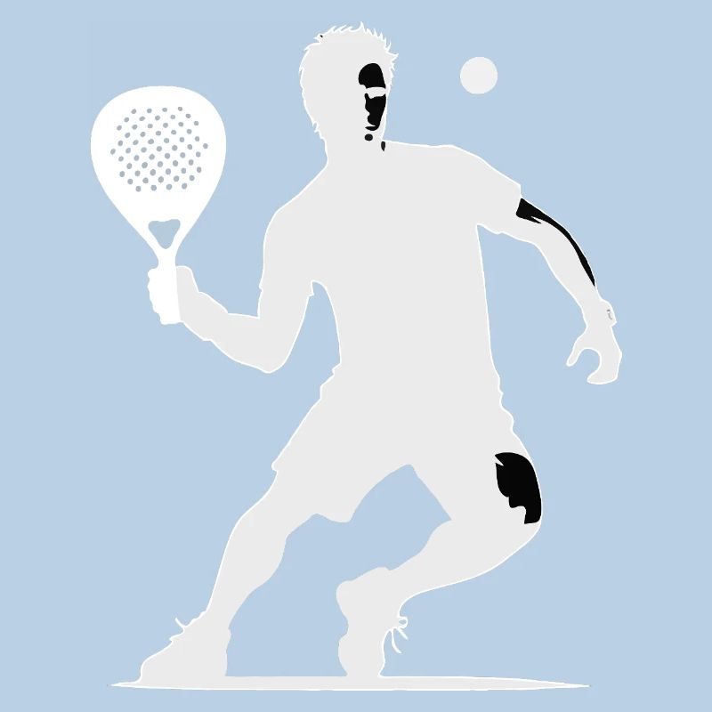 Padel player front white