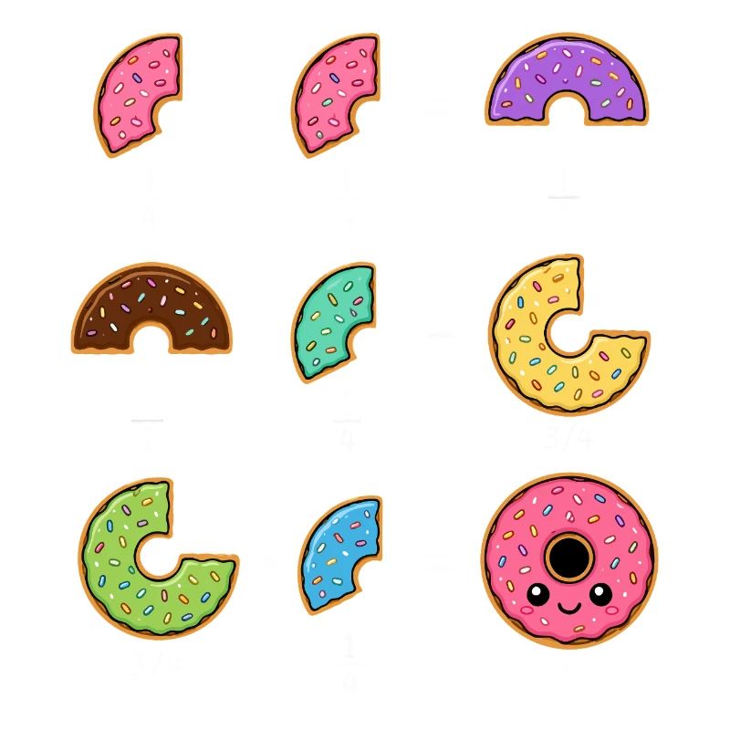 Donut Fractions Math Learning with Humor