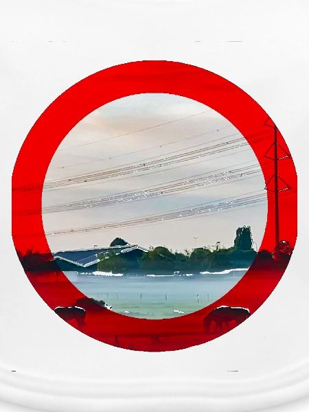 Rotkreis-Landschaft