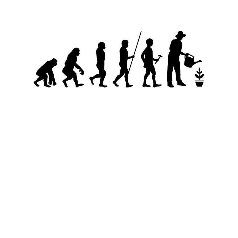 Evolution Gartenarbeit Humor Geschenk