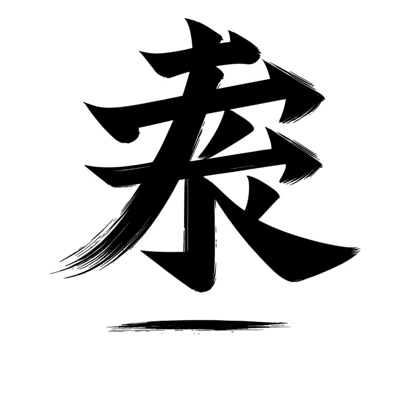 Ochse Chinesisches Tierkreiszeichen-Kalligraphie-Symbol