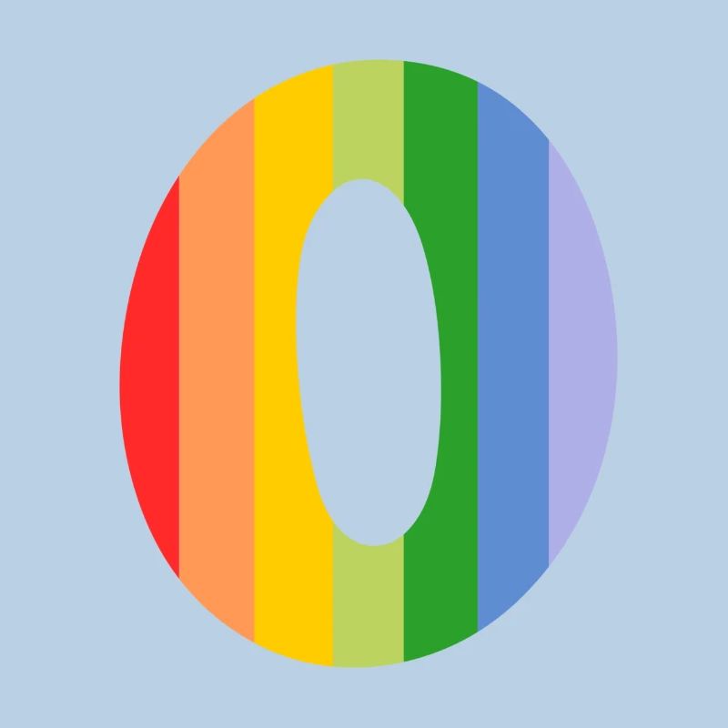 Buchstabe oder Regenbogen