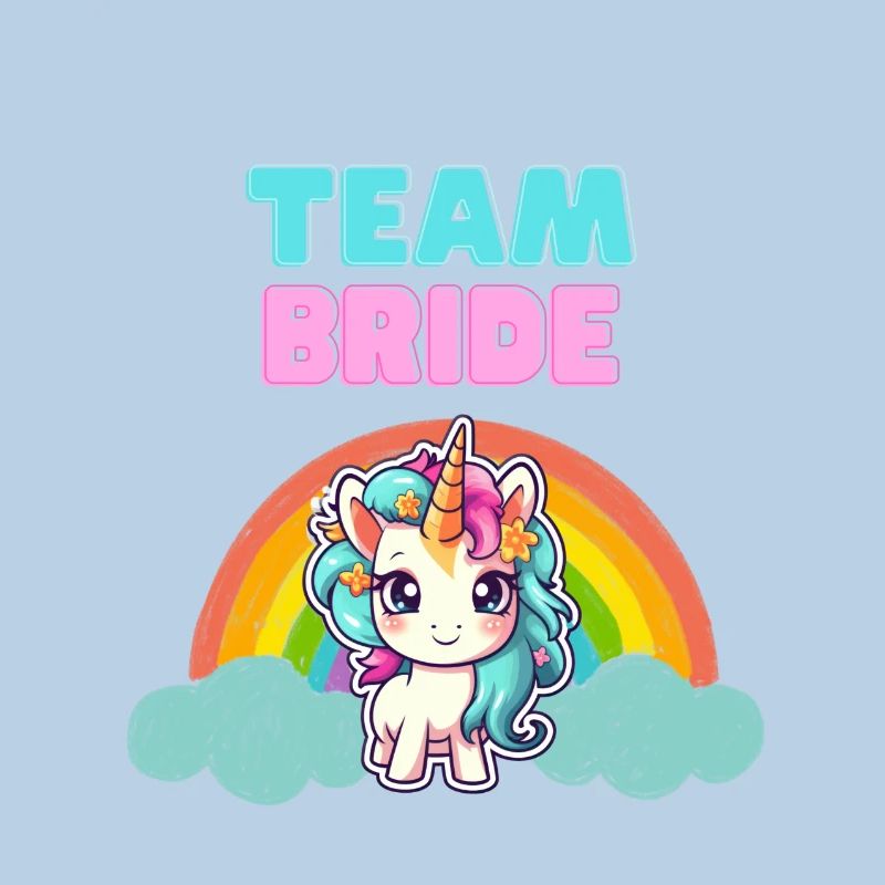 Conception de licorne « Team Bride »