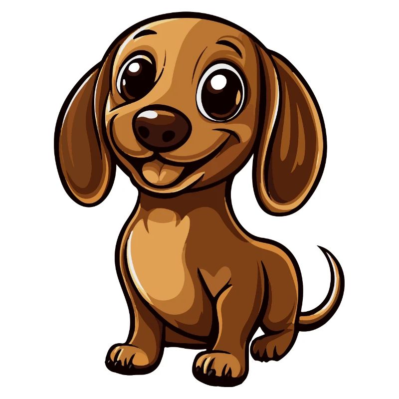 Teckel BadgerDog Bande dessinée Mignon