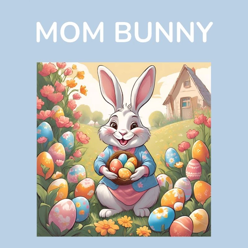 Mom Bunny Easter Egg Easter Gift
