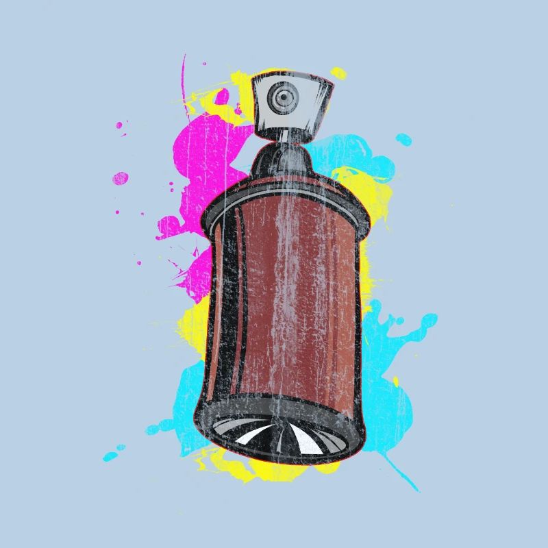 Graffiti spray can with spray paints