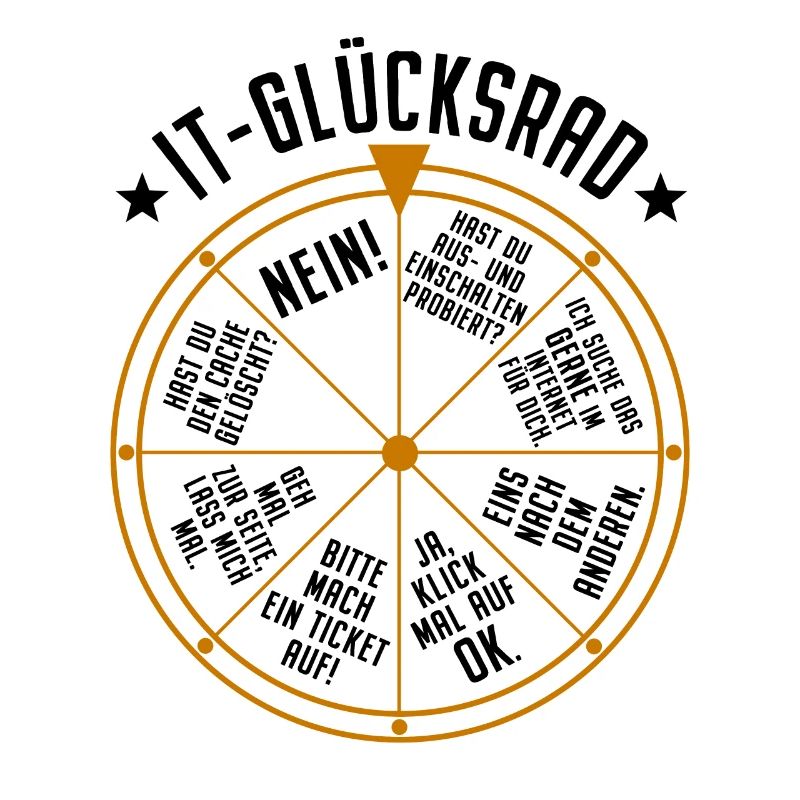 IT Support Glücksrad Service Desk IT Helpdesk Nerd