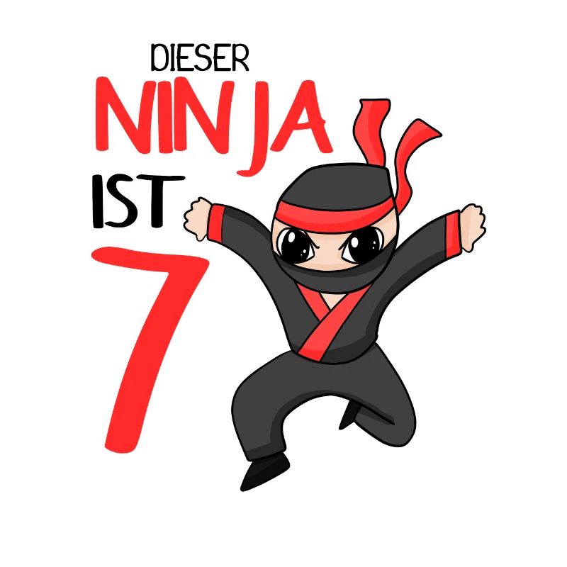 7 Jahre Junge Ninja - 7 Geburtstag - Ich bin 7