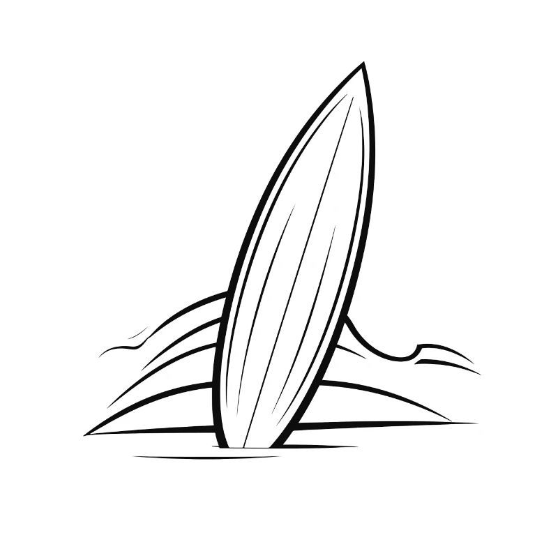 Dessin de planche de surf