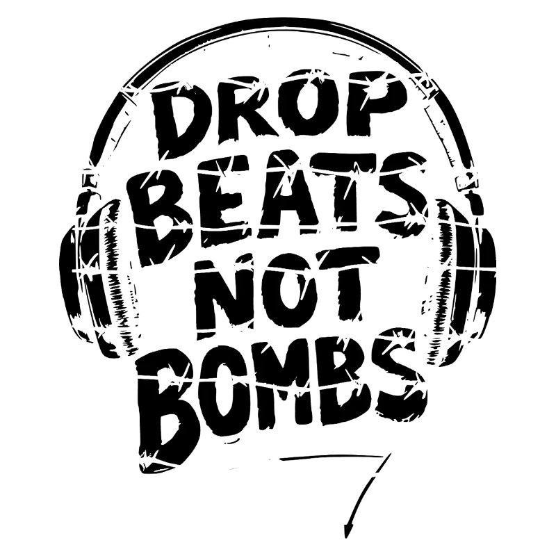Drop Beats Not Bombs Peace design Black