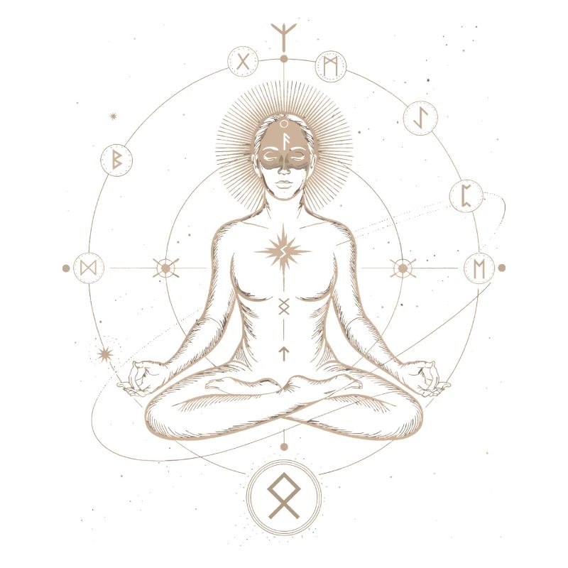 Runic Astral Alignment | Meditative Art Print