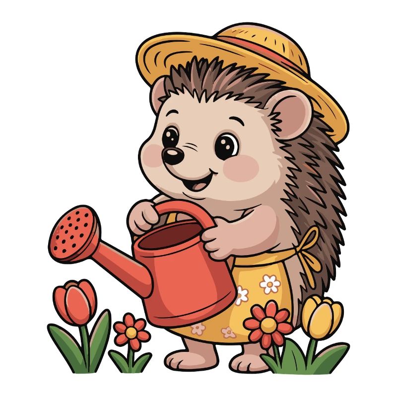 Gärtner-Igel mit Strohhut