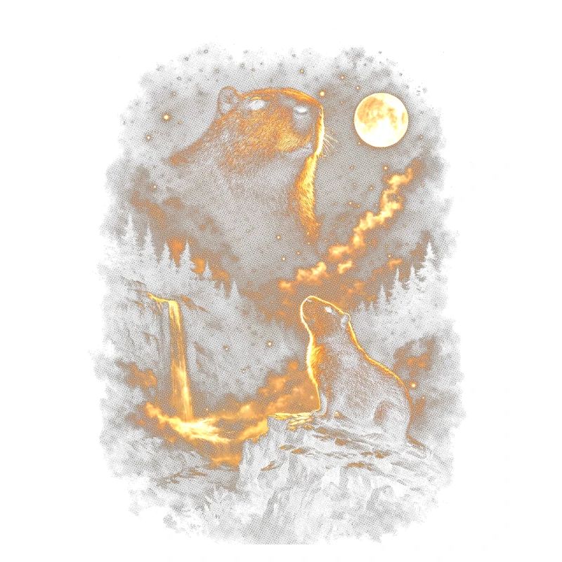 Moonlight beaver in cloud forest