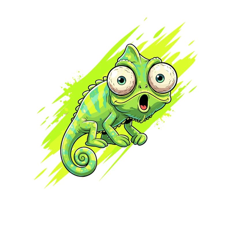 Neon Chameleon Splash