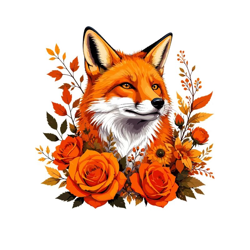 Fox in autumn rush