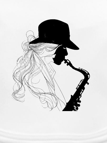 Weiblicher Saxophonist
