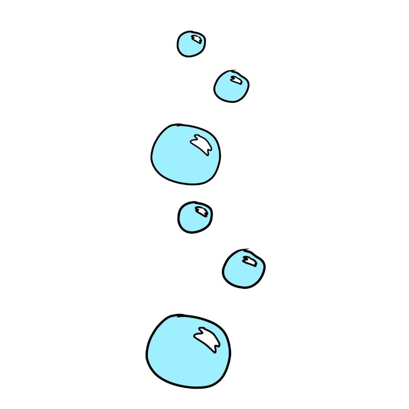 Bulles de savon cercles forme forme de l’eau bleu