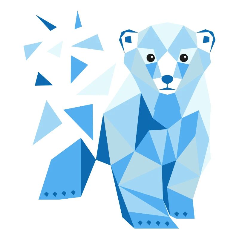 Polygon Polar Bear Low Poly Polar Bear