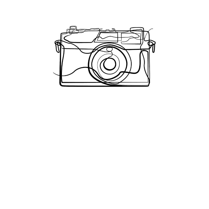 Camera - one line drawing
