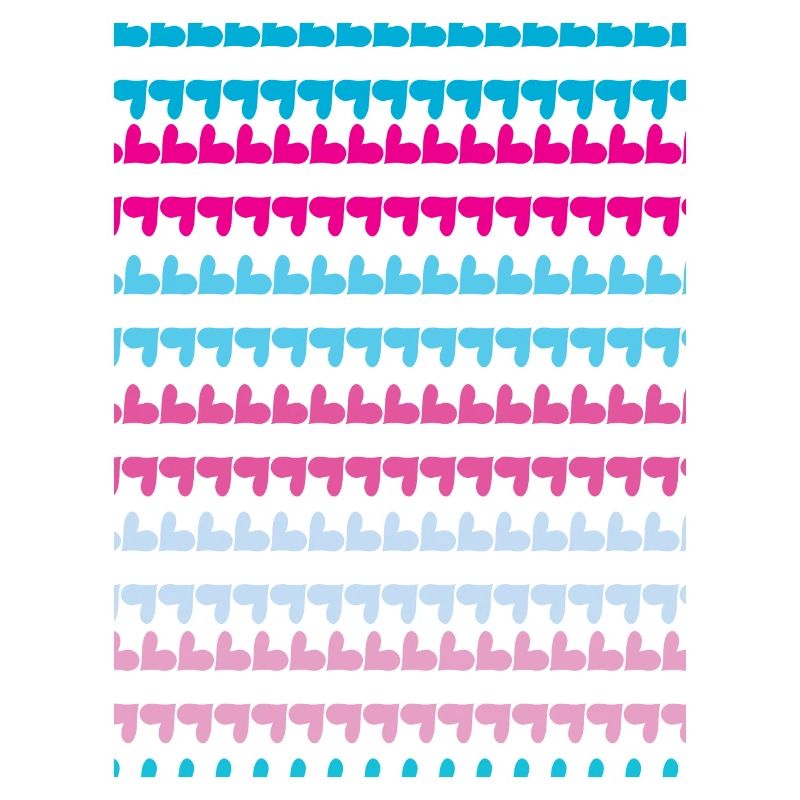 PINK BLUE HEARTS PATTERN