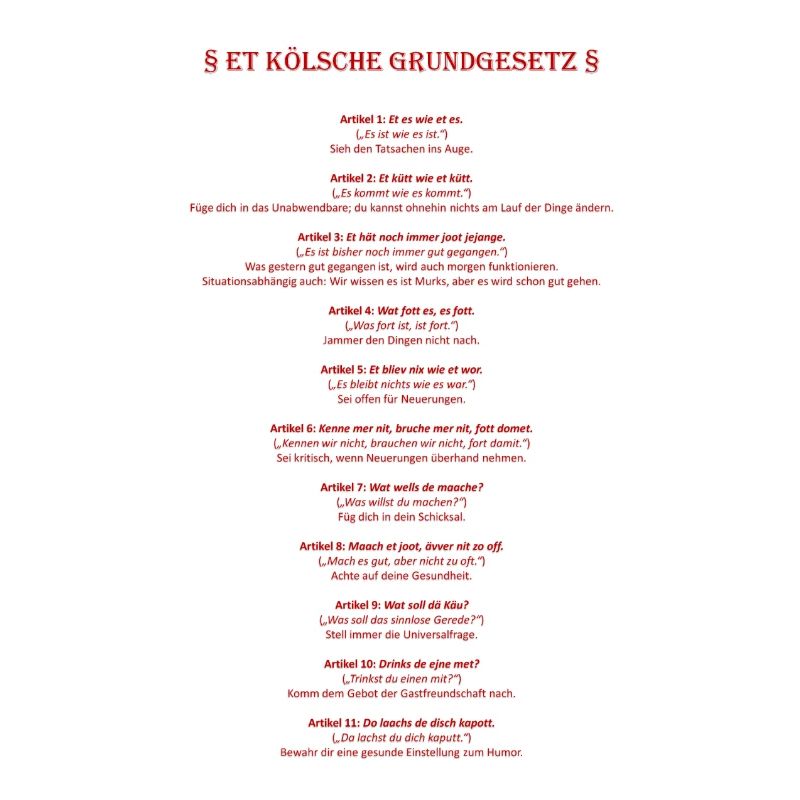Et Kölsche Basic Law - Et Kölsche Basic Law