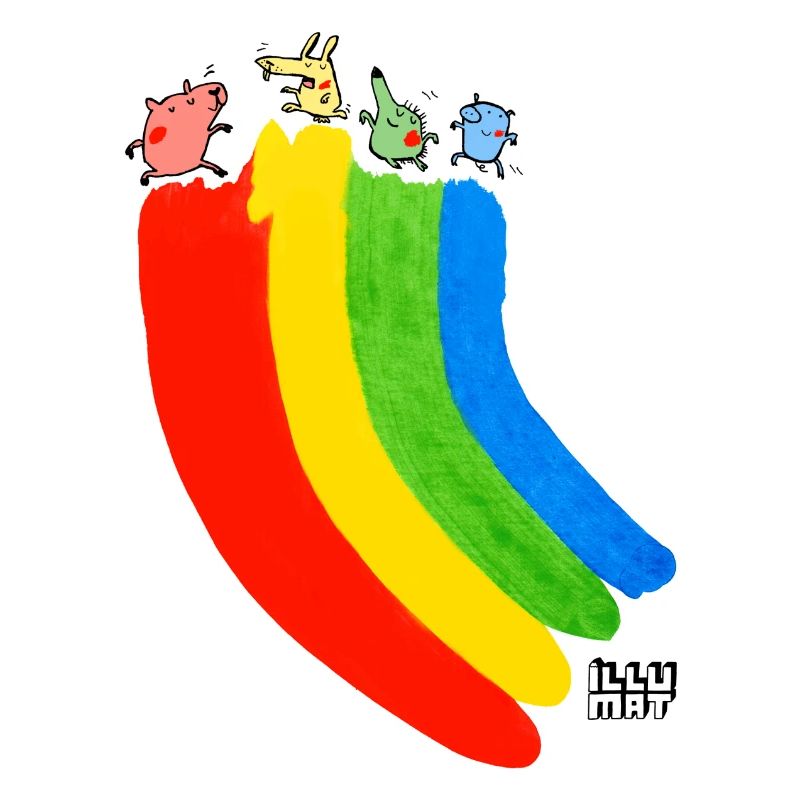 viele bunte Freunde