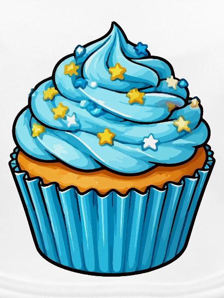 Cupcake Blautörtchen Sternenzauber