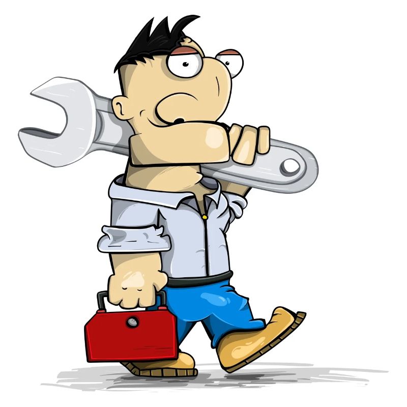 Technician with wrench