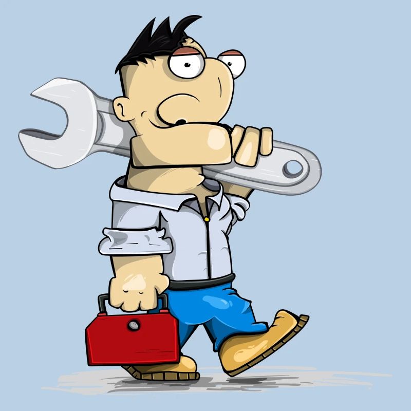 Technicien avec clé