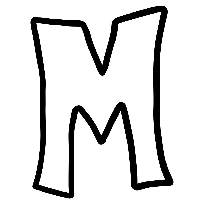 Buchstabe M Comic Cartoon