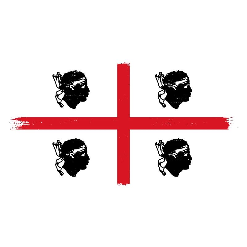 Drapeau de la Sardaigne Drapeau sarde Drapeau de la Sardaigne