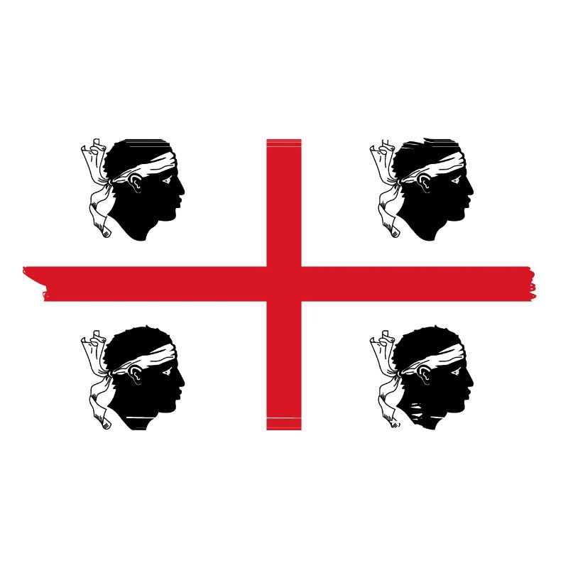 Drapeau de la Sardaigne Drapeau sarde Drapeau de la Sardaigne