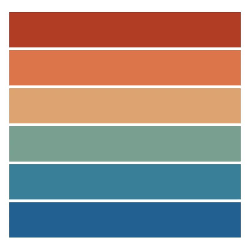 Retro Rainbow Rectangle Background Motif