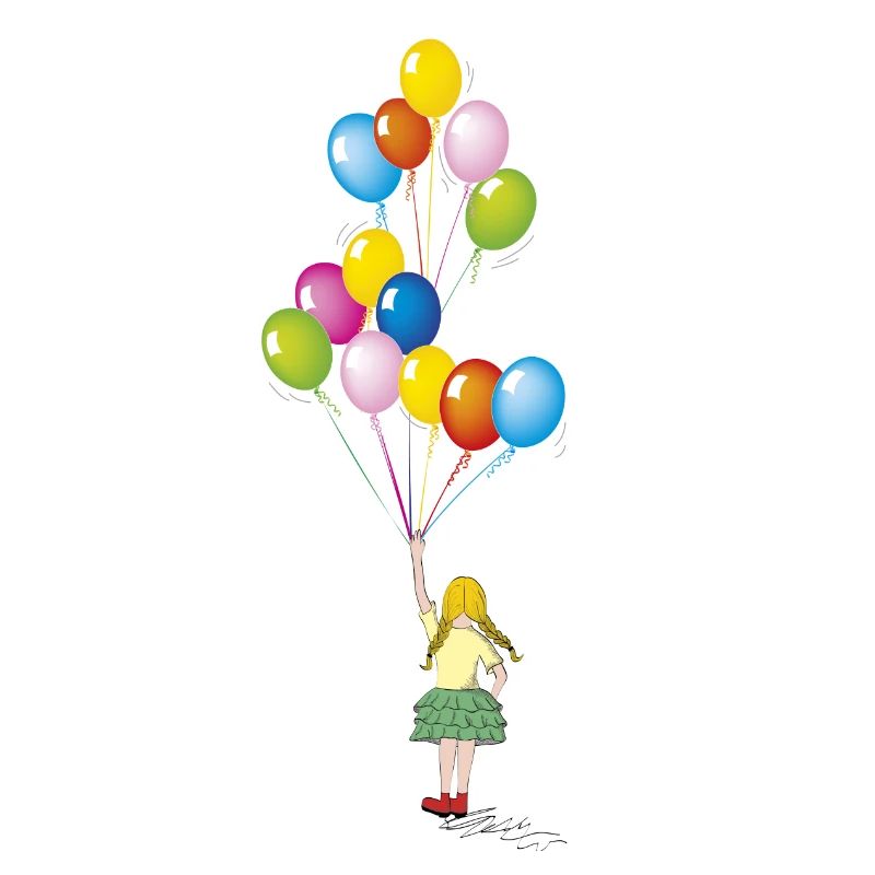 kleines Mädchen Luftballons