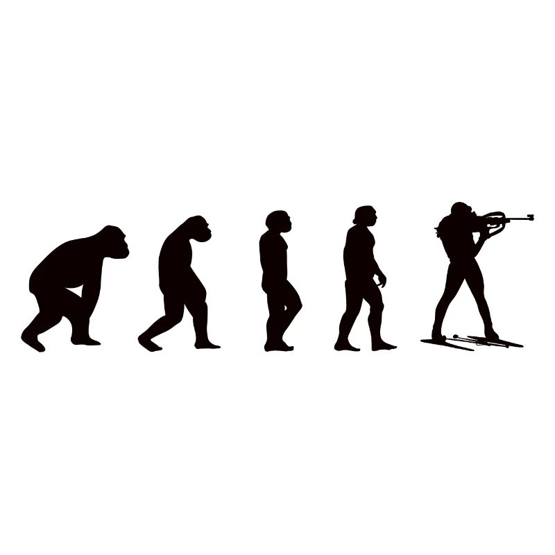 Biathlet Biathlon Geschenk Evolution Wintersport