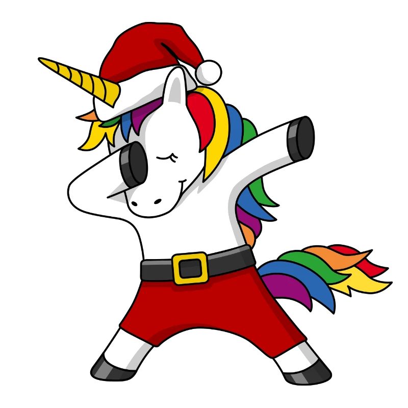 Weihnachten Einhorn Regenbogen dabing Geschenk