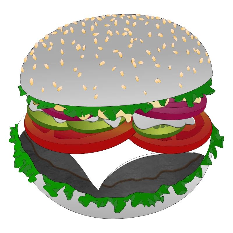 Style burger : Salade avec une bouchée