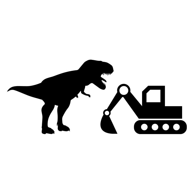 Construction de chantier d'excavatrice T-Rex Dinosaur Construction Worker