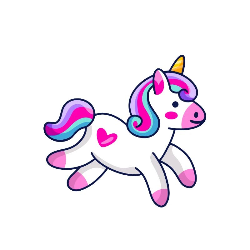 design de licorne mignon