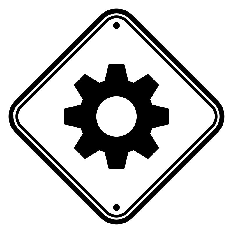 engineer gear danger shield zone caution mecha