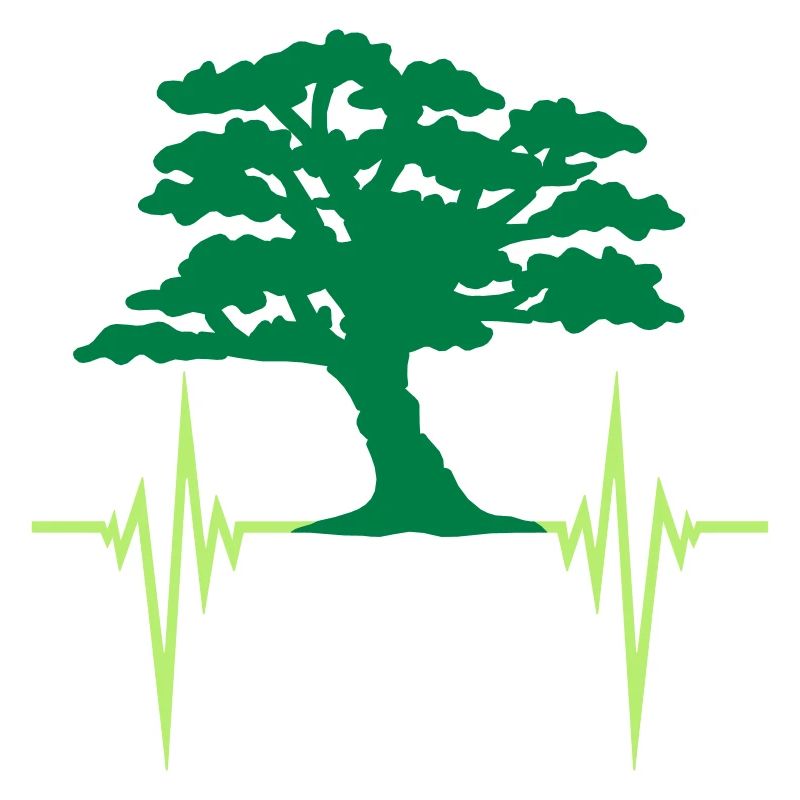 heartbeat tree pulse frequency forest leaves branches