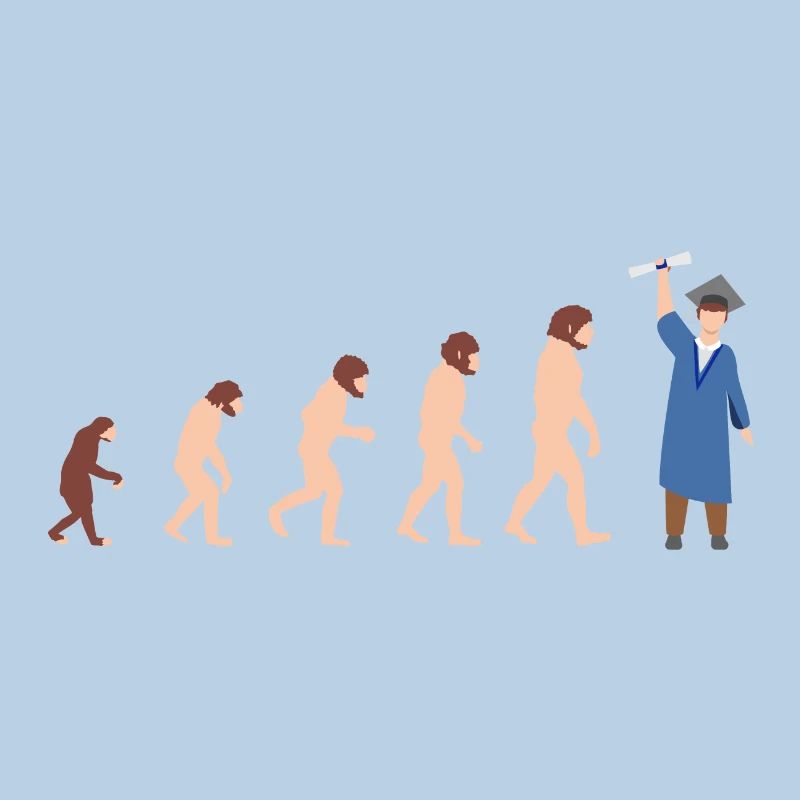 Evolution Abschluss Absolventen Bachelor Geschenk