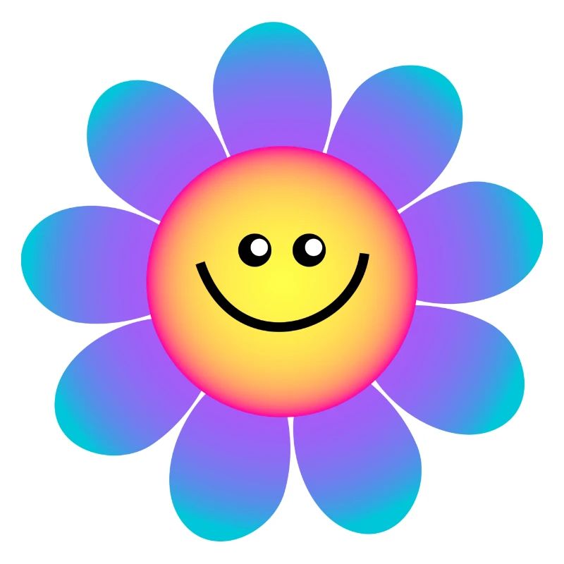 Glücklich Lila blau Gänseblümchen Blume