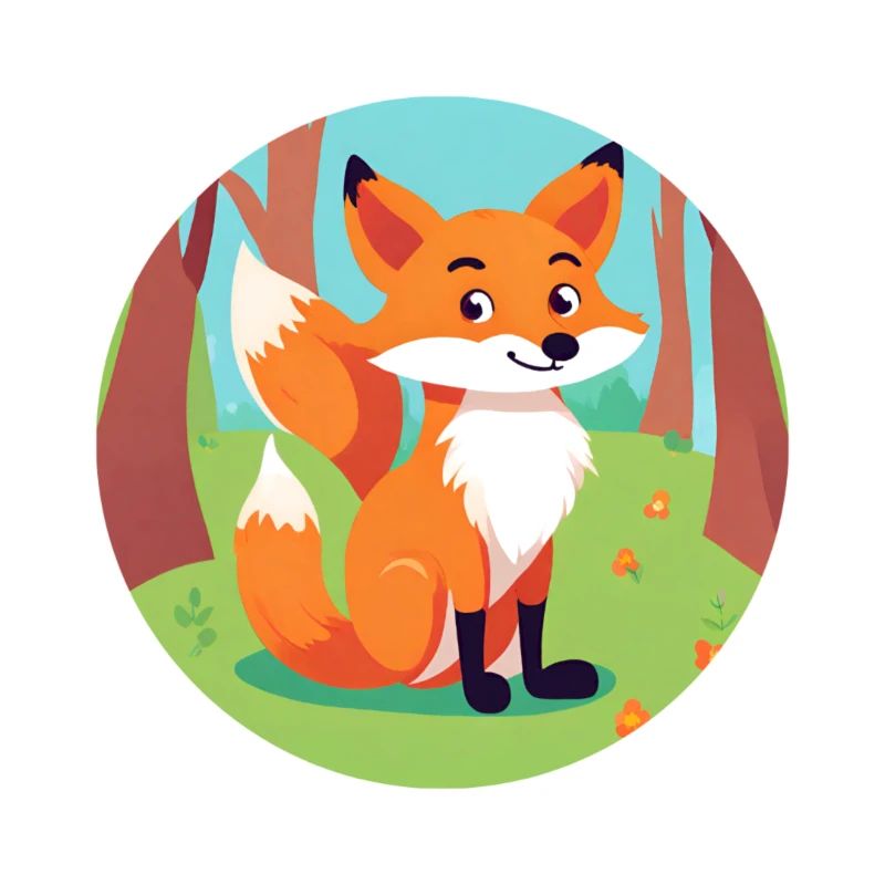 Fuchs im Herbstwald