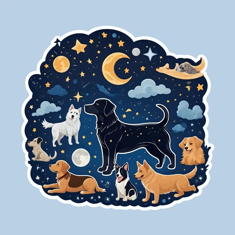 Hunde unter den Sternen